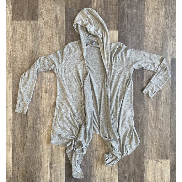 Aerie Sweater Womens Medium Cozy Flowy Casual Open Cardigan Gray Thumb Holes - Picture 3 of 10